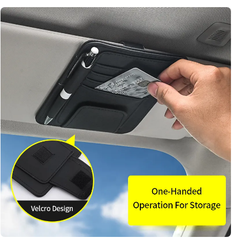 Car Sun Visor Organizer Multi-Pocket Auto Interior Accessories Pocket